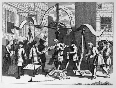 (Bilhete) para o benefício de (James) Spiller (o jogador) de William Hogarth