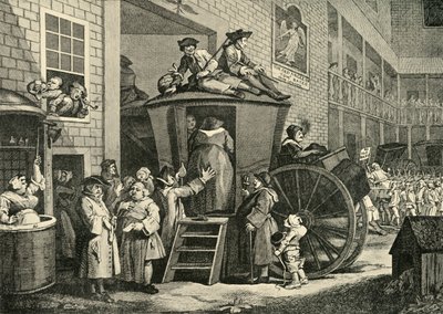 Um Country Inn Yard, 1747, 1925. de William Hogarth
