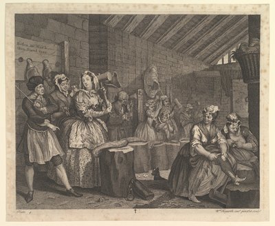 A Harlots Progress, Placa 4, abril de 1732. de William Hogarth