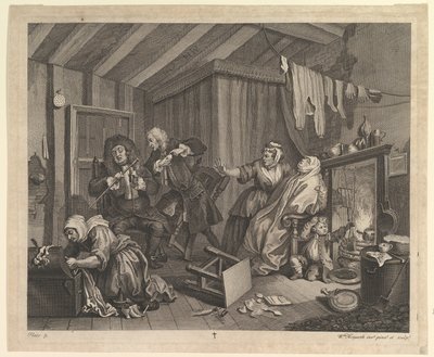 A Harlots Progress, Placa 5, abril de 1732. de William Hogarth