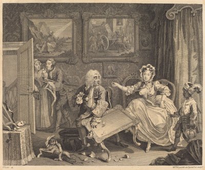 O Progresso de Uma Prostituta: pl.2 de William Hogarth