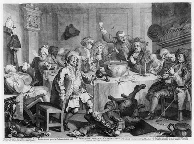 Uma Conversa Moderna à Meia-Noite de William Hogarth