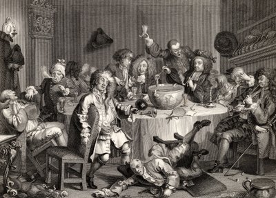 Uma Conversa Moderna da Meia Noite, de "The Works of William Hogarth", publicada em 1833 de William Hogarth