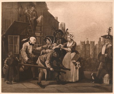 A Rakes Progress - 4: A prisão, 1733. de William Hogarth