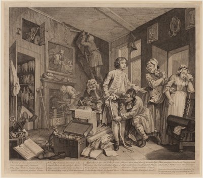 Progresso de um ancinho, placa 1 de William Hogarth