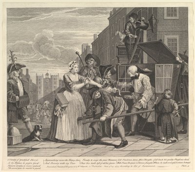 A Rakes Progress, Placa 4, 25 de junho de 1735. de William Hogarth