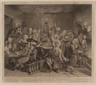 Progresso de um ancinho, Placa 6, 2º estado de William Hogarth