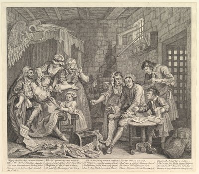 A Rakes Progress, Placa 7, 25 de junho de 1735. de William Hogarth