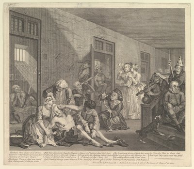 A Rakes Progress, Placa 8, 25 de junho de 1735. de William Hogarth