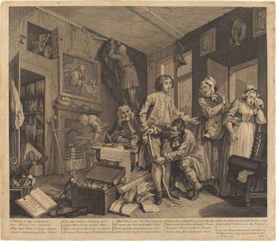 O Progresso de um Rake: pl.1 de William Hogarth