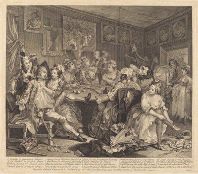 O Progresso de um Rake: pl.3 de William Hogarth