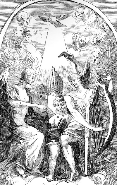 Uma sátira no altar por Kent na Igreja de St. Clement Danes, Westminster, 1725 de William Hogarth