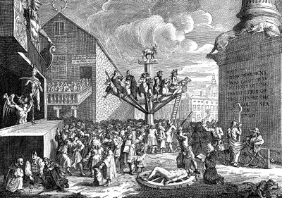 Uma sátira na Companhia do Mar do Sul, 1721 de William Hogarth