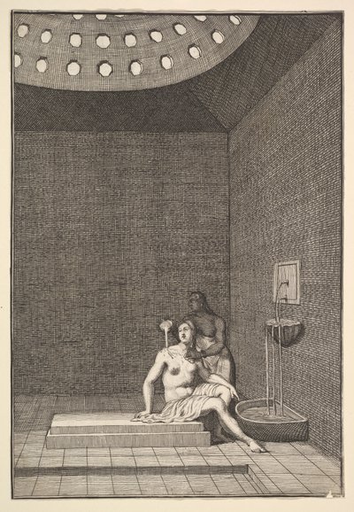 Um banho turco Aubry de La Mottrayes Viaja por toda a Europa, Ásia e parte ..., 1723-24. de William Hogarth
