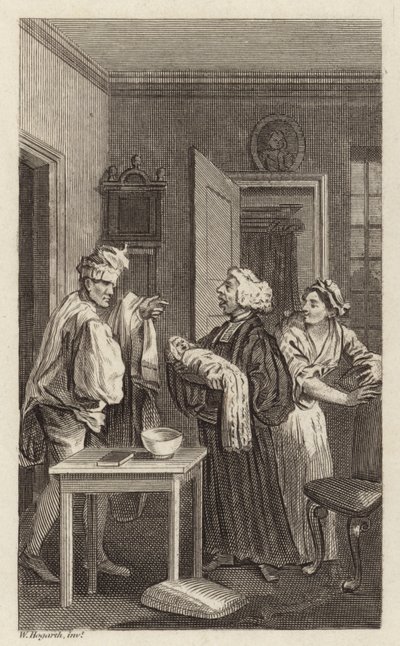 Uma cena de Tristram Shandy de William Hogarth