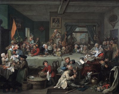 Um Entretenimento Eleitoral, 1755 de William Hogarth