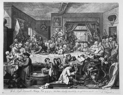 Um Entretenimento Eleitoral, 1755 de William Hogarth