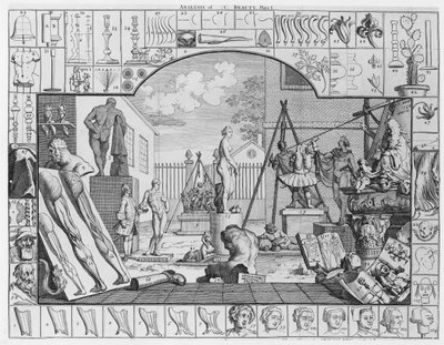 Análise da Beleza, Placa 1, 1753 de William Hogarth