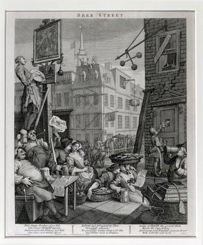 Rua da Cerveja, 1751 de William Hogarth