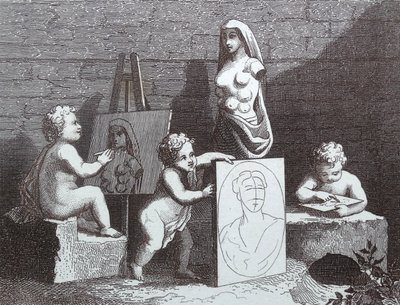 Rapazes a espreitar a natureza de William Hogarth
