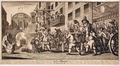 Queima das «Rumps» em Temple Bar de William Hogarth