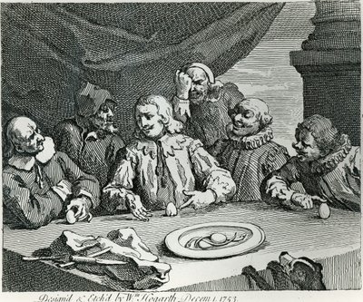 Columbus Breaking the Egg, 1753 de William Hogarth