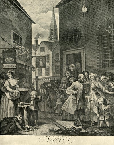 Covent Garden no meio do dia, 1738, 1925. de William Hogarth