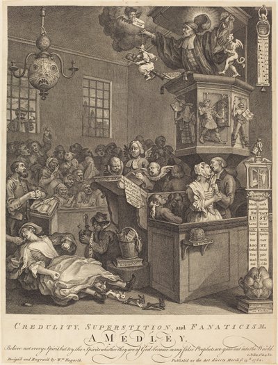 Credulidade, superstição e fanatismo de William Hogarth