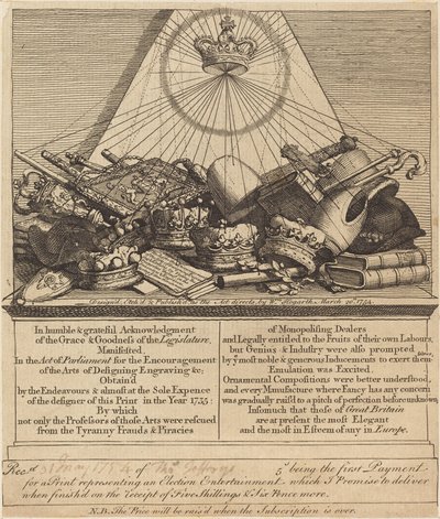 Coroas, Mitras, Maças, Etc. de William Hogarth