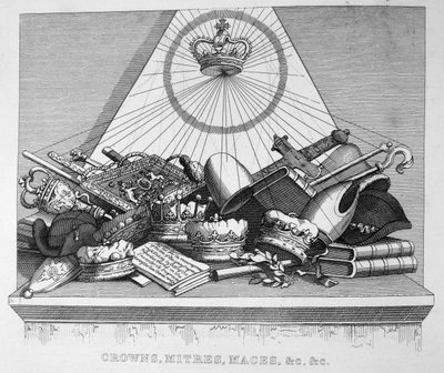 Coroas, Mitres, Maces, & c, & c, 1754 de William Hogarth