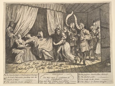 Cunicularii, ou os Reis Magos de Godlimon em Consulta, dezembro de 1726. de William Hogarth