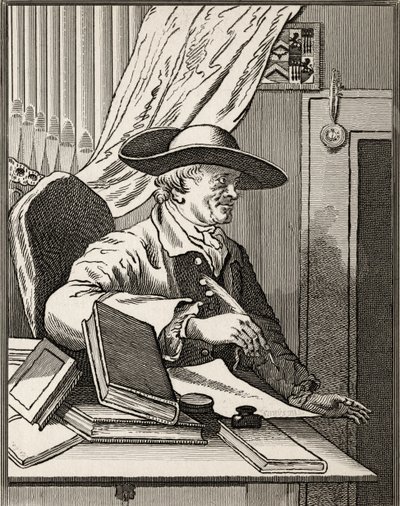 Dr. Thomas Morell, de "The Works of Hogarth", publicado em 1833 de William Hogarth