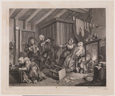 O progresso de uma prostituta, placa 5 de William Hogarth
