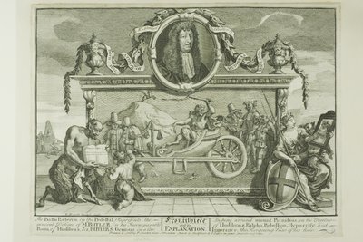Frontispício, placa um de Hudibras de William Hogarth