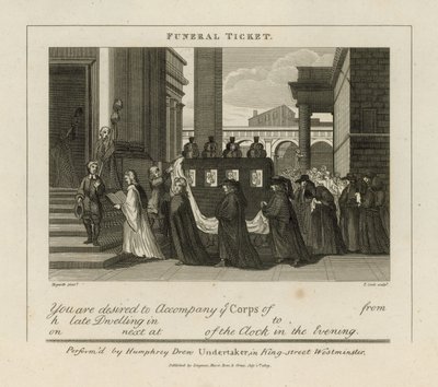 Bilhete Funeral de William Hogarth