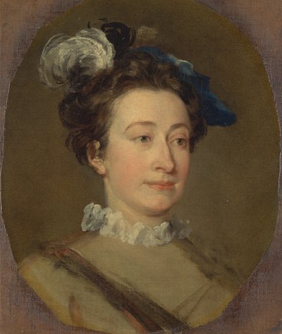Rapariga com um chapéu de ameixa, cerca de 1740. de William Hogarth