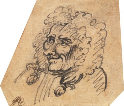 Cabeça masculina grotesca de William Hogarth