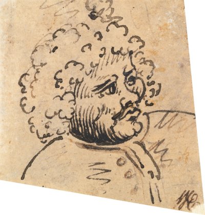 Cabeça masculina grotesca de William Hogarth