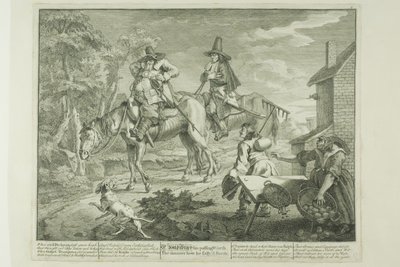 Hudibras Sallying Forth, placa dois de Hudibras de William Hogarth