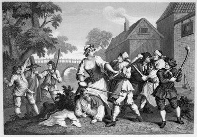 Hudibras The Knight se submete a Trulla de William Hogarth
