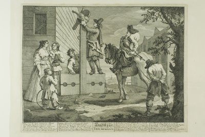 Hudibras Triumphant, prato quatro de Hudibras de William Hogarth