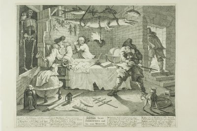 Hudibras e Sidrophel, prato oito de Hudibras de William Hogarth