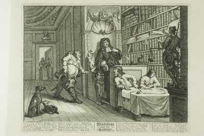 Hudibras e o advogado, placa doze de Hudibras de William Hogarth