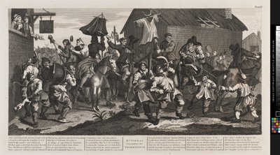 Hudibras e o Skimmington de William Hogarth