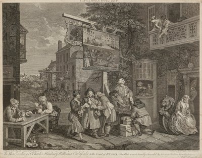Humores de uma eleição (conjunto de quatro) (gravura) de William Hogarth