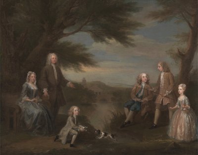 John e Elizabeth Jeffreys e seus filhos, 1730. de William Hogarth