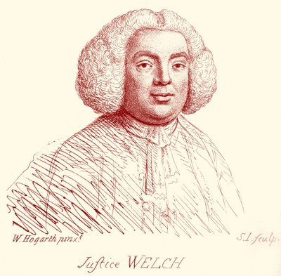 Justice Welch - retrato de William Hogarth de William Hogarth