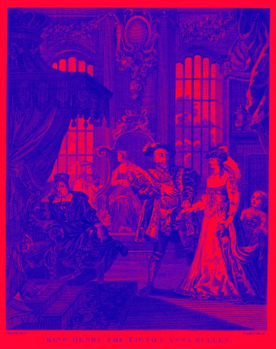 O Rei Henrique VIII e Ana Bolena por William Hogarth de William Hogarth