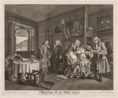 Casamento à moda: a morte da condessa de William Hogarth