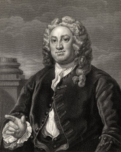 Martin Folkes, gravado por R. Hart, de "The Works of Hogarth", publicado em 1833 de William Hogarth